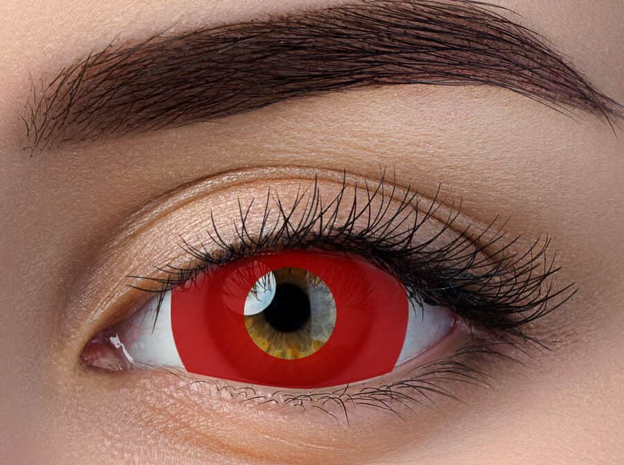 זוג עדשות צבע אדום קוטר גדול 17mm