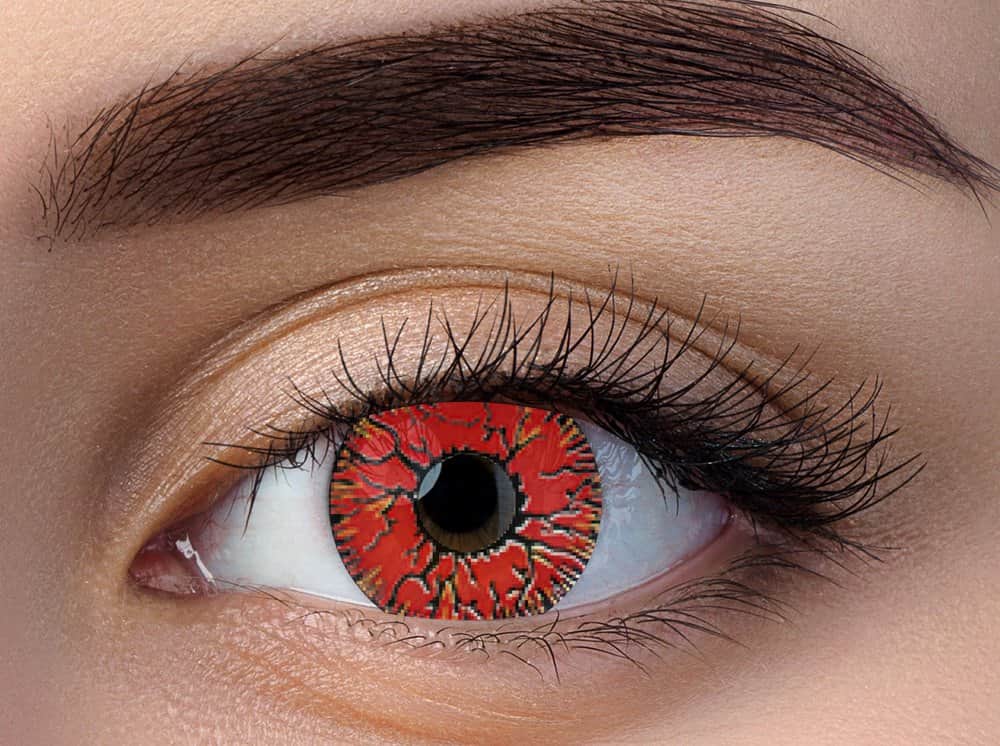 זוג עדשות צבע אדום ורידים a 14