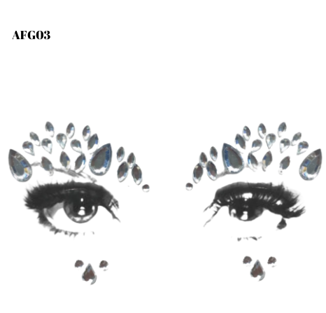 מדבקת קריסטל לפנים דגם- AFG03