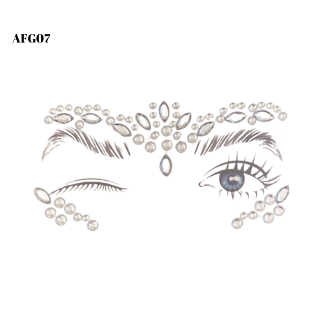 מדבקת קריסטל לפנים דגם- AFG07