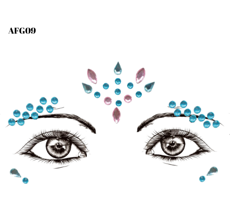 מדבקת קריסטל לפנים דגם- AFG09