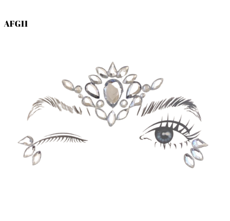 מדבקת קריסטל לפנים דגם- AFG11