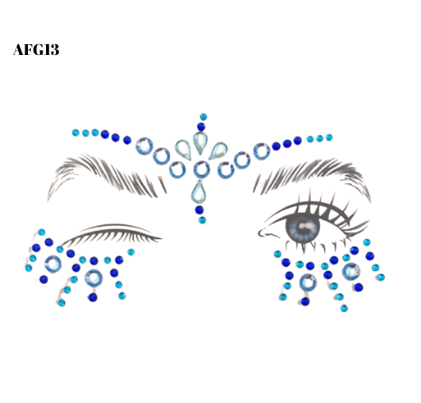 מדבקת קריסטל לפנים דגם- AFG13