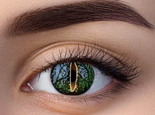 זוג עדשות צבע דגם לטאה ירוק תכלת MY37/RY362