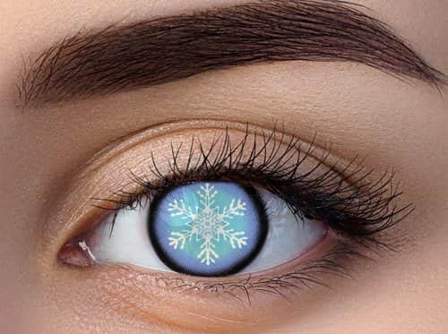 זוג עדשות צבע דגם פתית שלג YS21