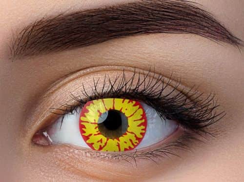 זוג עדשות צבע אדום צהוב ליצן ccl 65