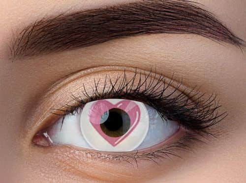 זוג עדשות צבע לב לבן ry 71