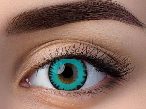 זוג עדשות צבע טורקיז קו תוחם משולב ry50