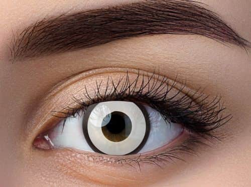 זוג עדשות צבע לבן קו שחור תוחם ccl 09