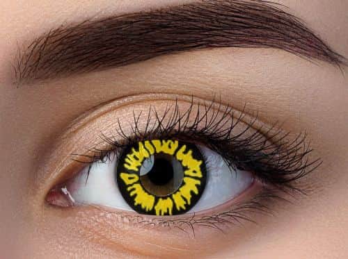 זוג עדשות צבע זאב צהוב שחור ry 55