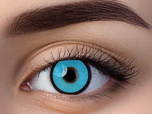 זוג עדשות צבע תכלת קו תוחם