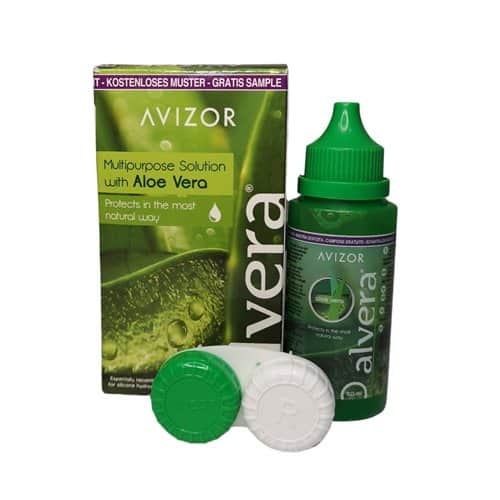 תמיסה קטנה Alovera 60ml מיוחדת לעדשות סיליקון הידרוג'ל