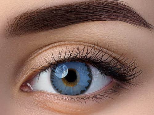 זוג עדשות צבע כחול קו תוחם משולב ry 49