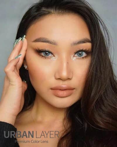 זוג עדשות צבע Cloud Blue